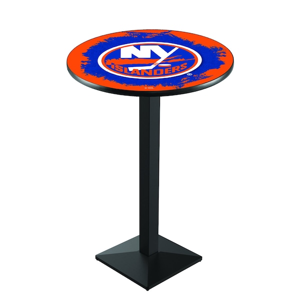 42" Blk Wrinkle New York Islanders Pub Table